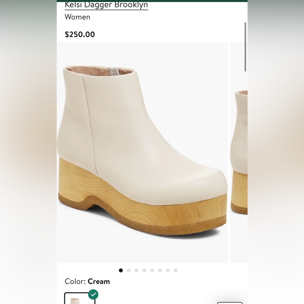Kelsi Dagger hill clog bootie cream